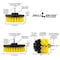 Drill Brush Power Scrubber By Useful Products 5 in W 7 in L Brush, Yellow Y-542OMS-2L-7X-QC-DB - alternate 6
